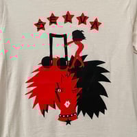 Image 3 of Selva Somer Stampley Ringer T-Shirt (Black Ringer)