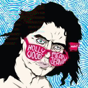Image of Mean Jeans / Hollywood – Split 7” (blue) 