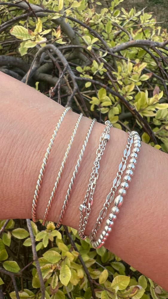 Image of Twist mixed metal Perfect Fit Bangle wholesale