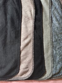 Image 3 of Linen 2 Ply Cloths- Set of 12 in Greys/Black
