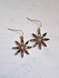 Image 1 of Iridescent Bloom – Abalone Shell Flower Earrings