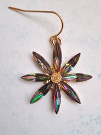 Image 3 of Iridescent Bloom – Abalone Shell Flower Earrings