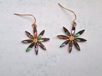 Image 4 of Iridescent Bloom – Abalone Shell Flower Earrings