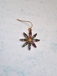 Image 5 of Iridescent Bloom – Abalone Shell Flower Earrings