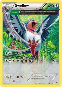 Swellow (72 Delta) - XY - Roaring Skies - Holofoil - Near Mint