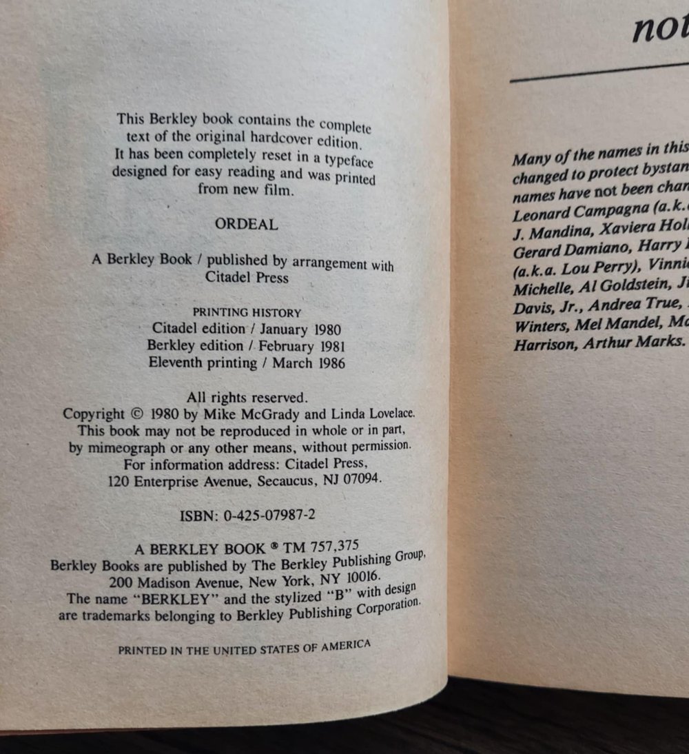Ordeal, by Linda Lovelace