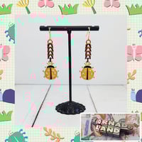 Orange Ladybug Earrings