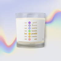 Image 1 of Chakra Affirmations - Glass jar soy wax candle