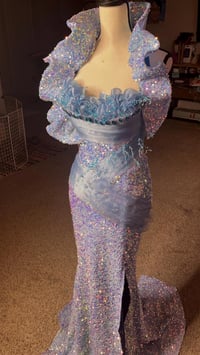 Image 2 of Ethereal Iridescent Ruffle Mermaid Gown