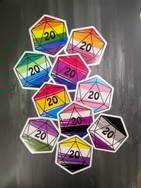 Image 1 of Pride D20 Stickers