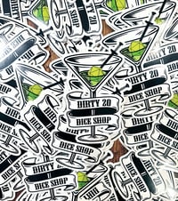 Image 2 of Dirty 20 Dice Shop Logo Sticker 