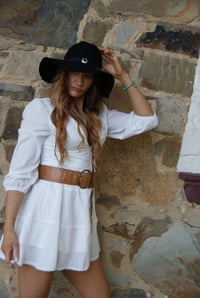 Image 1 of Morning Mist White Boho Mini Dress 