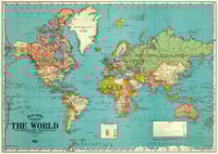 Image 1 of Cavallini & Co. World Map Poster