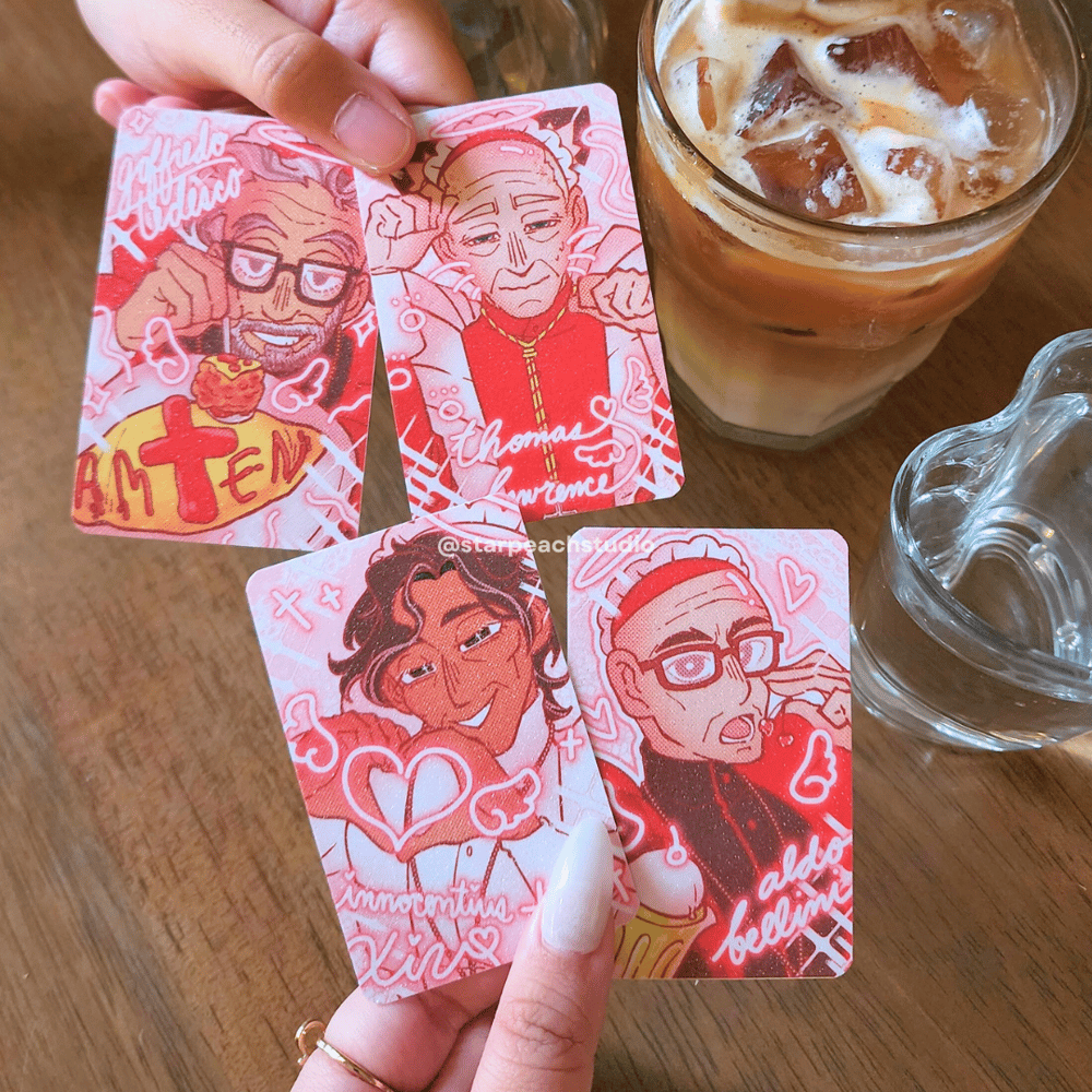 Image of 🐢 curia café photocards (conclave)