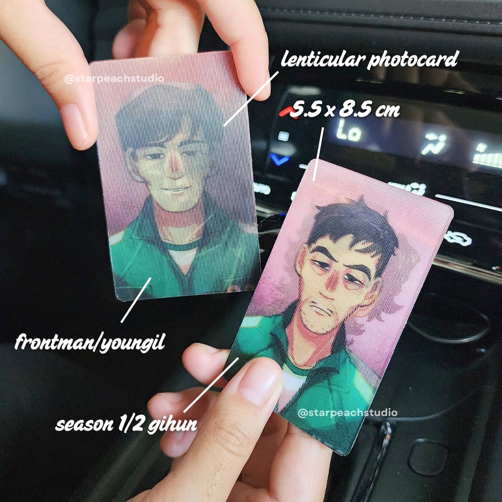 Image of 🦑 s1/s2 lenticular photocards (squid game)