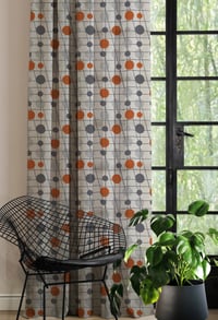 Image 1 of Festival Pavilion Linen Fabric - Harvest Orange