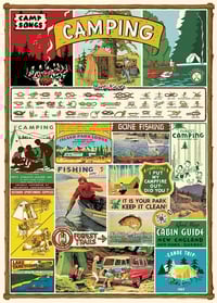 Image 1 of Cavallini & Co. Camping Poster, Archival Paper, Matte Print