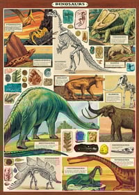 Image 1 of Cavallini & Co. Dinosaurs Poster, Archival Paper, Matte Print