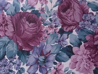 Image 2 of 1990s Vintage Floral Wallpaper Border Rolls - 80s Chintz Flowers Roses Peony - (Set of 2)