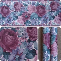 Image 1 of 1990s Vintage Floral Wallpaper Border Rolls - 80s Chintz Flowers Roses Peony - (Set of 2)