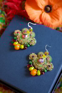 Image 1 of Mini Earrings - 1974 - Fermoirs Argent 925 