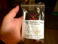 Image 1 of Kevin Seconds - Tiny Haiku Owls / 3-Piece Micro Art Set Series, Vol. 1 / #12 of 30 