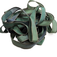 Image 5 of 1PC. GRASSHOPPERS 42" hand dyed wrist wrap bracelet silk ribbon/by COLOR KISSED SILK