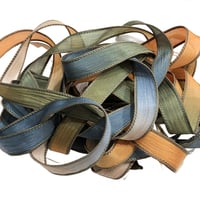 Image 2 of 1PC.  MAJESTIC  42" hand dyed wrist wrap bracelet silk ribbon/by COLOR KISSED SILK