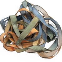 Image 5 of 1PC.  MAJESTIC  42" hand dyed wrist wrap bracelet silk ribbon/by COLOR KISSED SILK