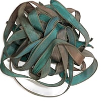 Image 5 of 1PC. SAFARI 42" hand dyed wrist wrap bracelet silk ribbon by COLOR KISSED SILK