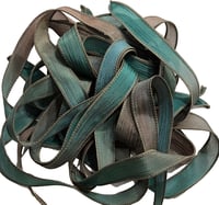 Image 6 of 1PC. SAFARI 42" hand dyed wrist wrap bracelet silk ribbon by COLOR KISSED SILK