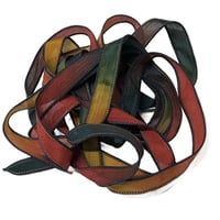 Image 2 of 1PC. UTOPIA 42" hand dyed wrist wrap bracelet silk ribbon/by COLOR KISSED SILK
