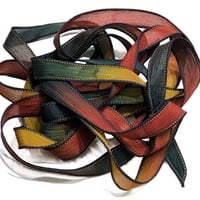 Image 5 of 1PC. UTOPIA 42" hand dyed wrist wrap bracelet silk ribbon/by COLOR KISSED SILK