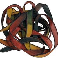 Image 6 of 1PC. UTOPIA 42" hand dyed wrist wrap bracelet silk ribbon/by COLOR KISSED SILK