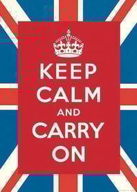 Image 1 of Cavallini & Co. Keep Calm and Carry On Poster, Archival Paper, Matte Print