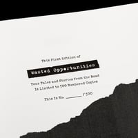 Image 3 of Wasted Opportunities: Tour Tales and Stories From The Road by Dan Hawcroft