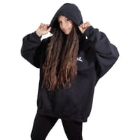 Image 1 of Classic Logo Hood (White on Black)