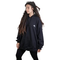 Image 2 of Classic Logo Hood (White on Black)