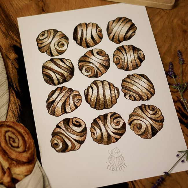 Franzbrötchen Blech Print