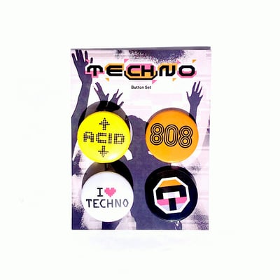 Image of Büro Destruct x Boutique Landesmuseum: Techno Buttons (Set Of 4)