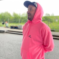 Classic Logo Hoods (Black on Pink)