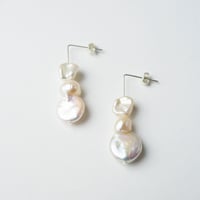 Image 1 of *NEW* Parla Earrings Two / Statement sterling silver pearl drop earrings
