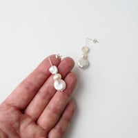 Image 4 of *NEW* Parla Earrings Two / Statement sterling silver pearl drop earrings