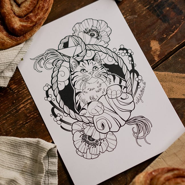 Franzbrötchen Katze A5 