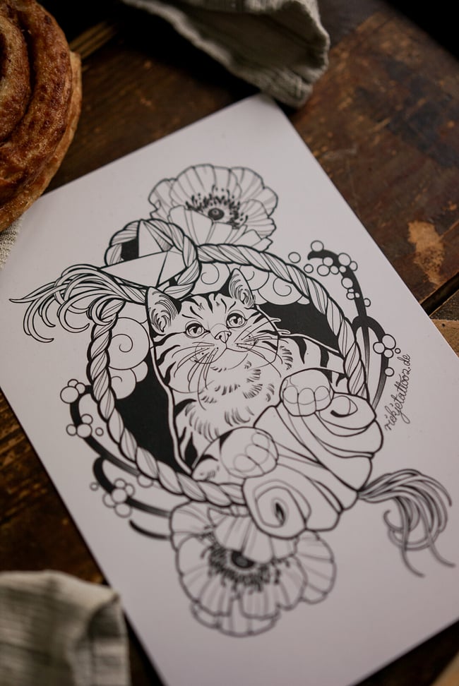 Franzbrötchen Katze A5 