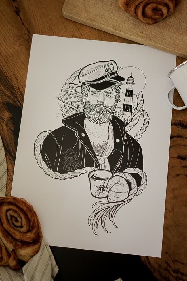 Hamburger Kapitän Print