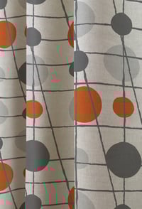 Image 4 of Festival Pavilion Linen Fabric - Harvest Orange