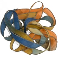 Image 6 of 1PC. GRAND FINALE 42" Hand Dyed Finished Edge Silk Wrist Wrap Bracelet/Jewelry/Craft Ribbons