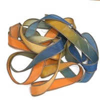 Image 7 of 1PC. GRAND FINALE 42" Hand Dyed Finished Edge Silk Wrist Wrap Bracelet/Jewelry/Craft Ribbons