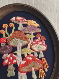 Image 4 of Mushrooms & Toadstools Framed Embroidery